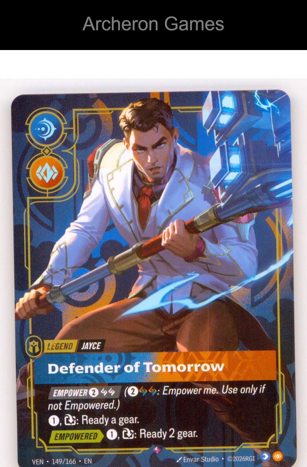 Jayce - Defender of Tomorrow VEN 149/166 R Vendetta Riftbound Card