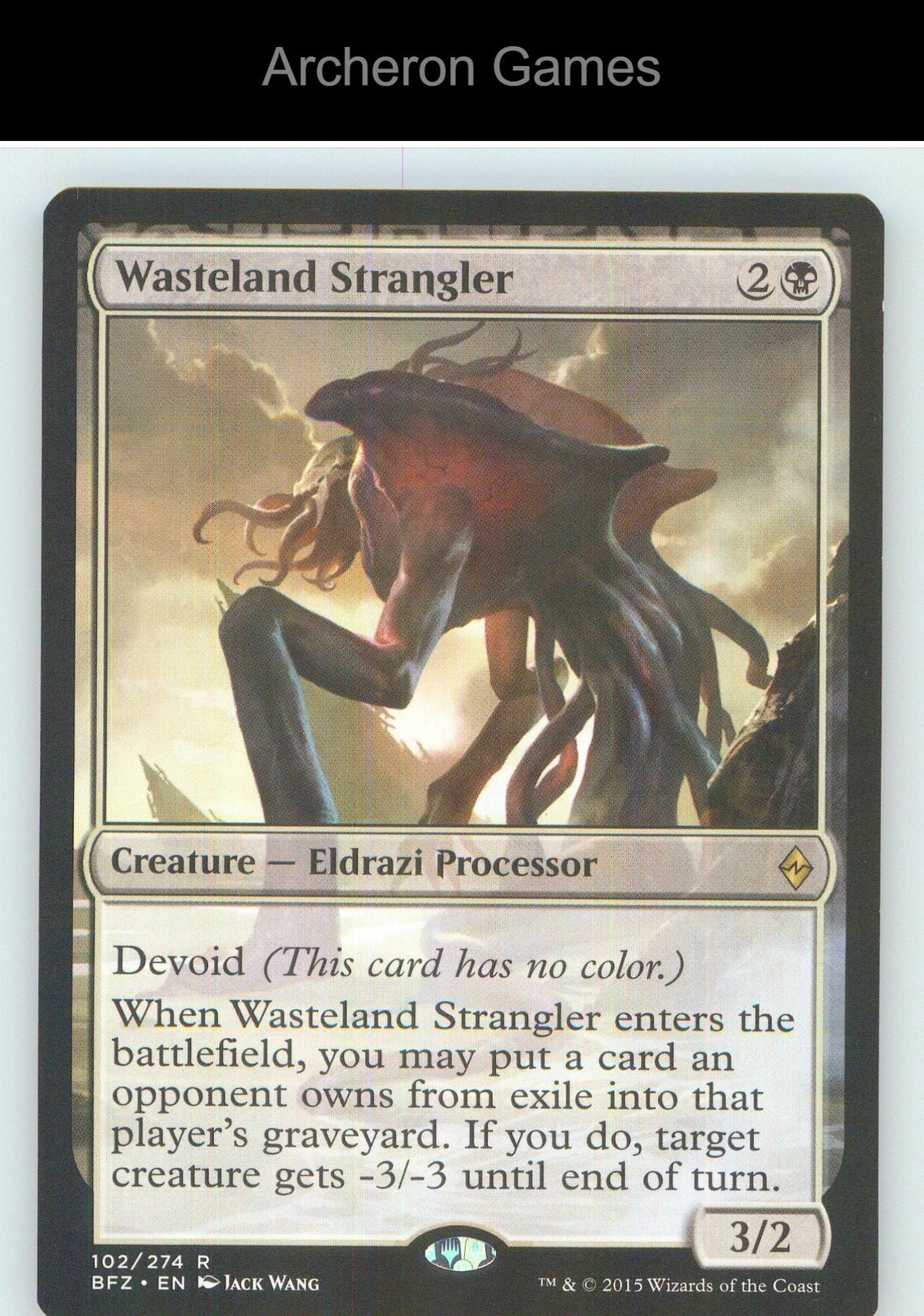 Wasteland Strangler BFZ 102 R MTG Card NM/EX+