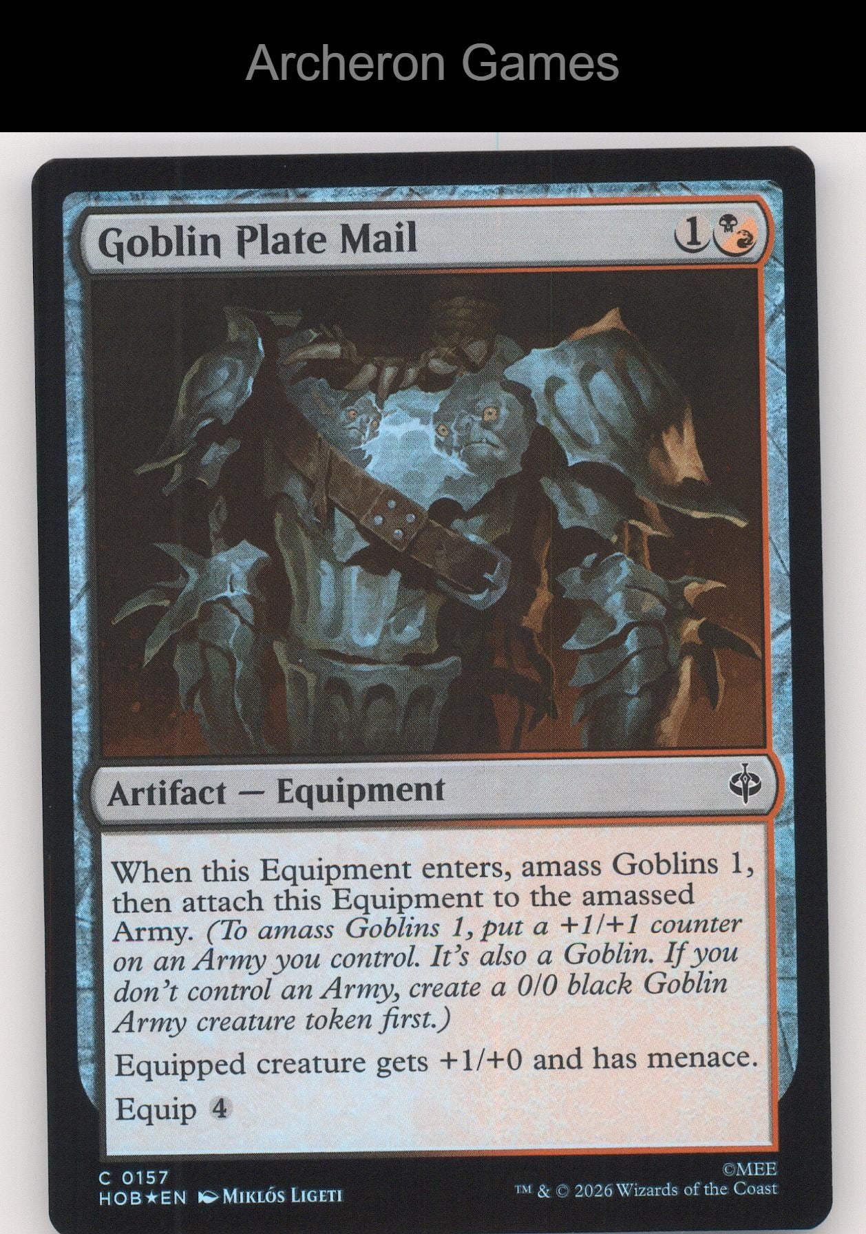 Goblin Plate Mail HOB 157 C MTG Card The Hobbit
