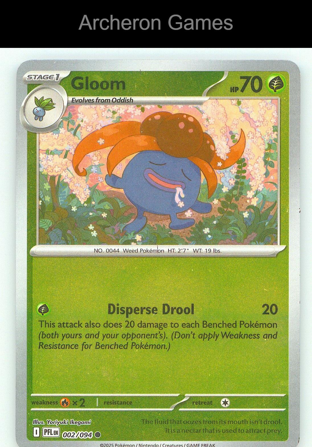 Pokemon Card Gloom PFL 002/094 C Phantasmal Flames Reverse Holo