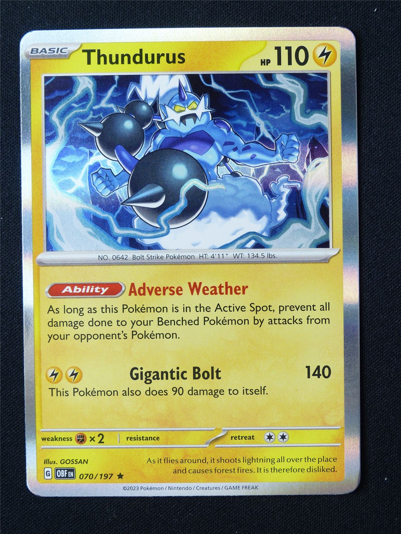 Thundurus 070/197 Holo - Pokemon Card #6O0