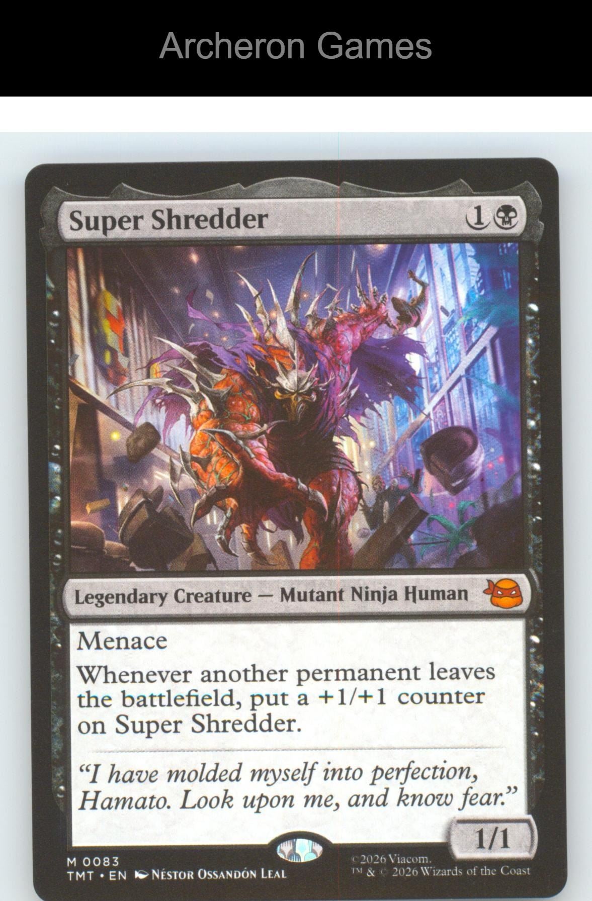 Super Shredder TMT 0083 Mythic MTG Card Teenage Mutant Ninja Turtles