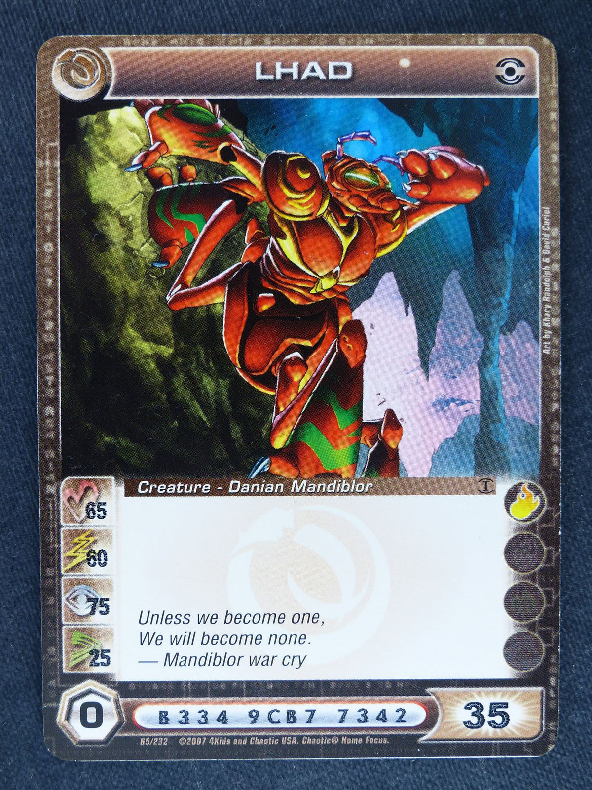 Lhad 65/232 - Chaotic Cards #K7