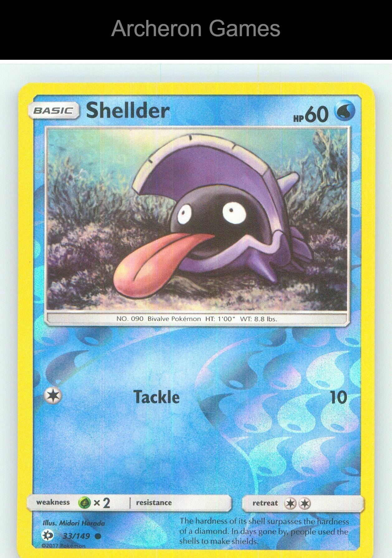 Pokemon Card Shellder SM01 33/149 C SM Base Set Reverse Holo