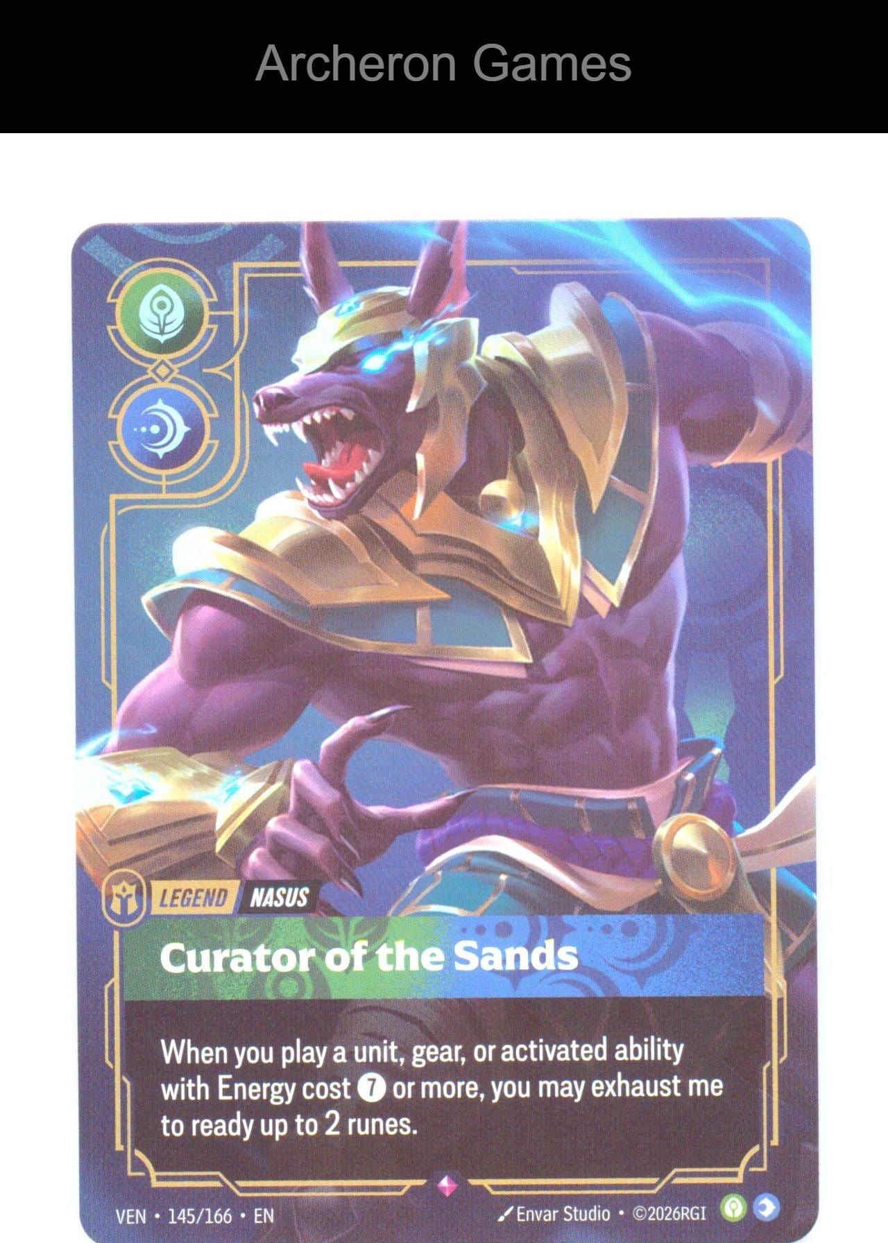 Nasus - Curator of the Sands VEN 145/166 R Vendetta Riftbound Card Foil