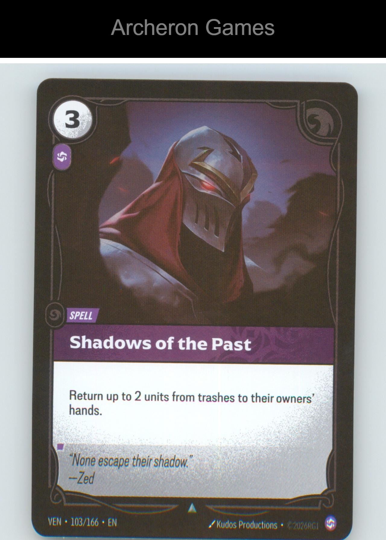 Shadows of the Past VEN 103/166 UC Vendetta Riftbound Card Foil