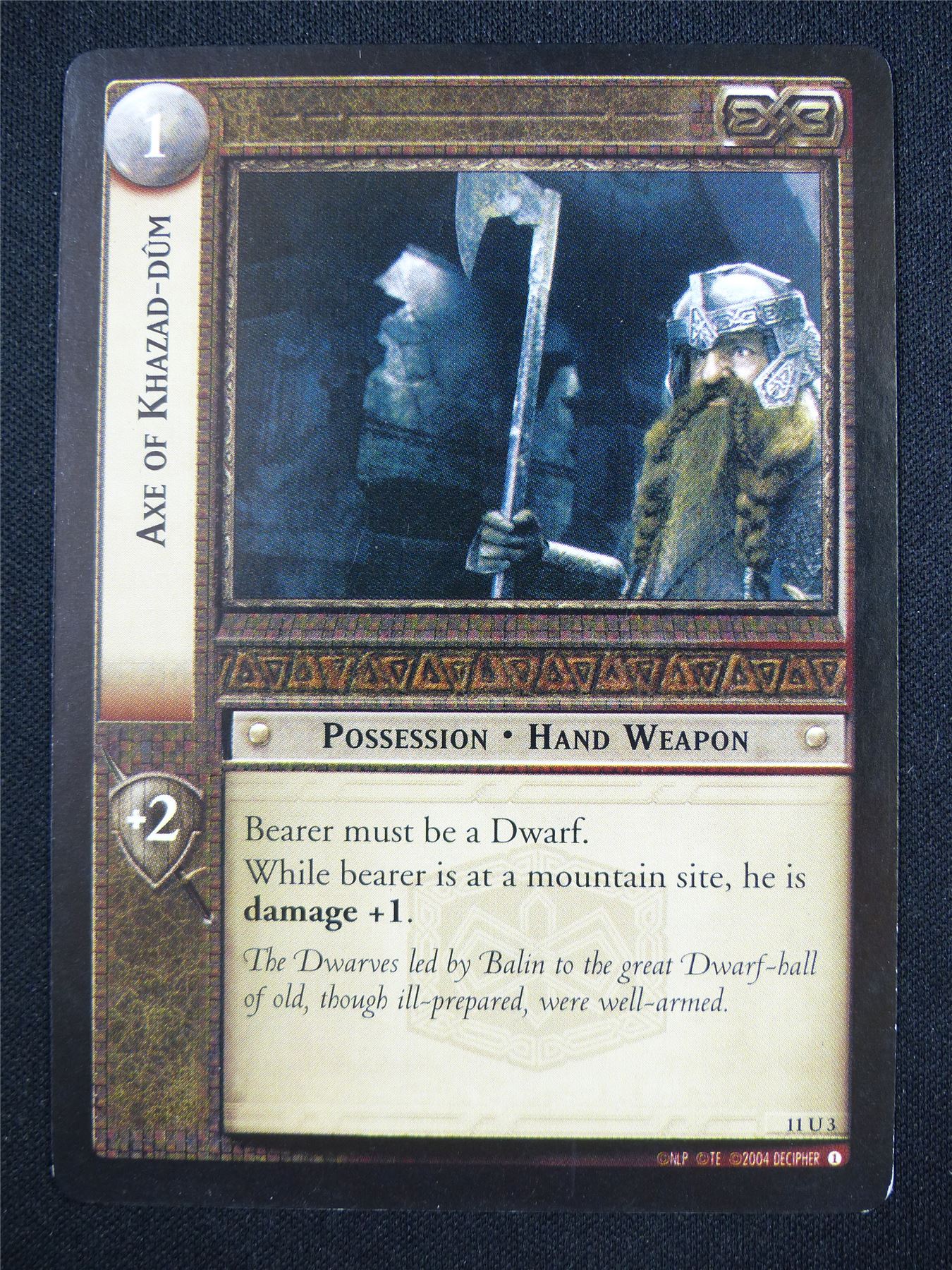 Axe of Khazad-Dum 11 U 3 - LotR Card #18C