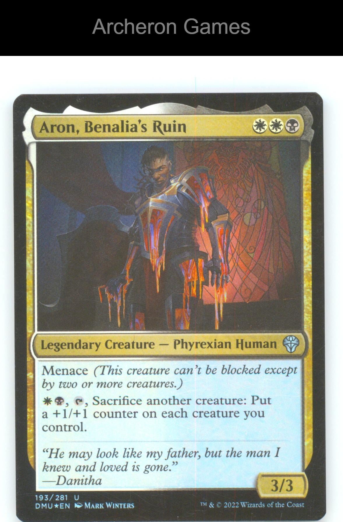Aron, Benalia's Ruin DMU 193 UC MTG Card Dominaria United Foil