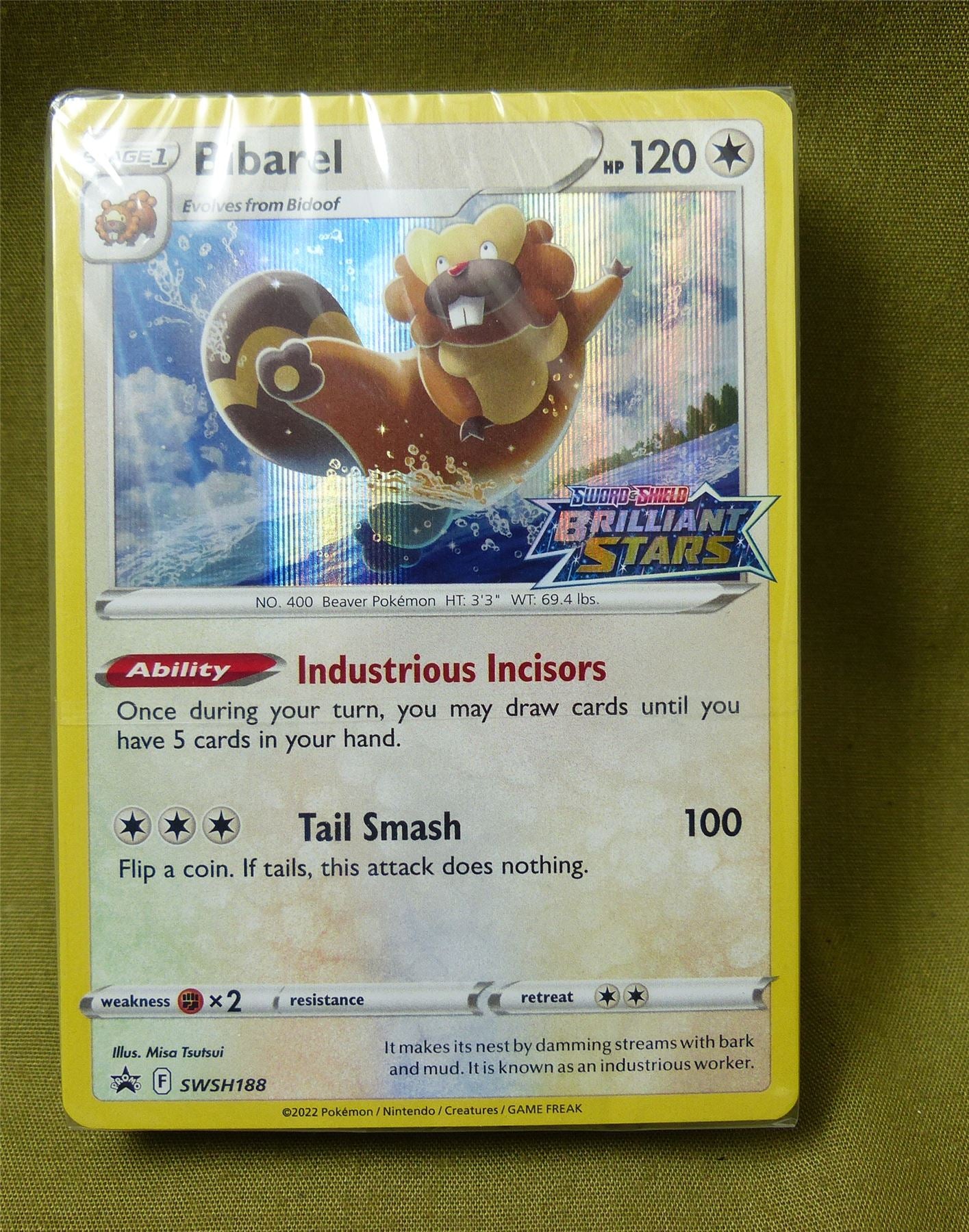 Bibarel SWSH188 - Brilliant Stars Pre-Release Deck sealed - Pokemon Card #9V