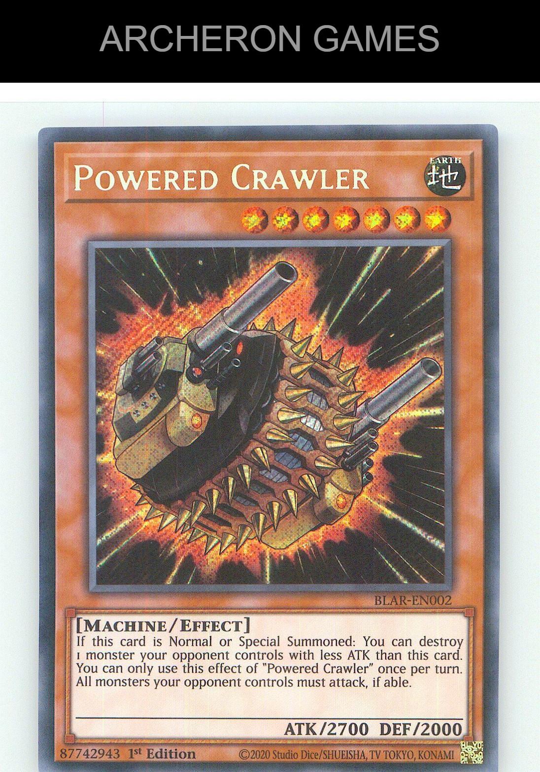 Powered Crawler SEC YUGIOH Card 1st Edition