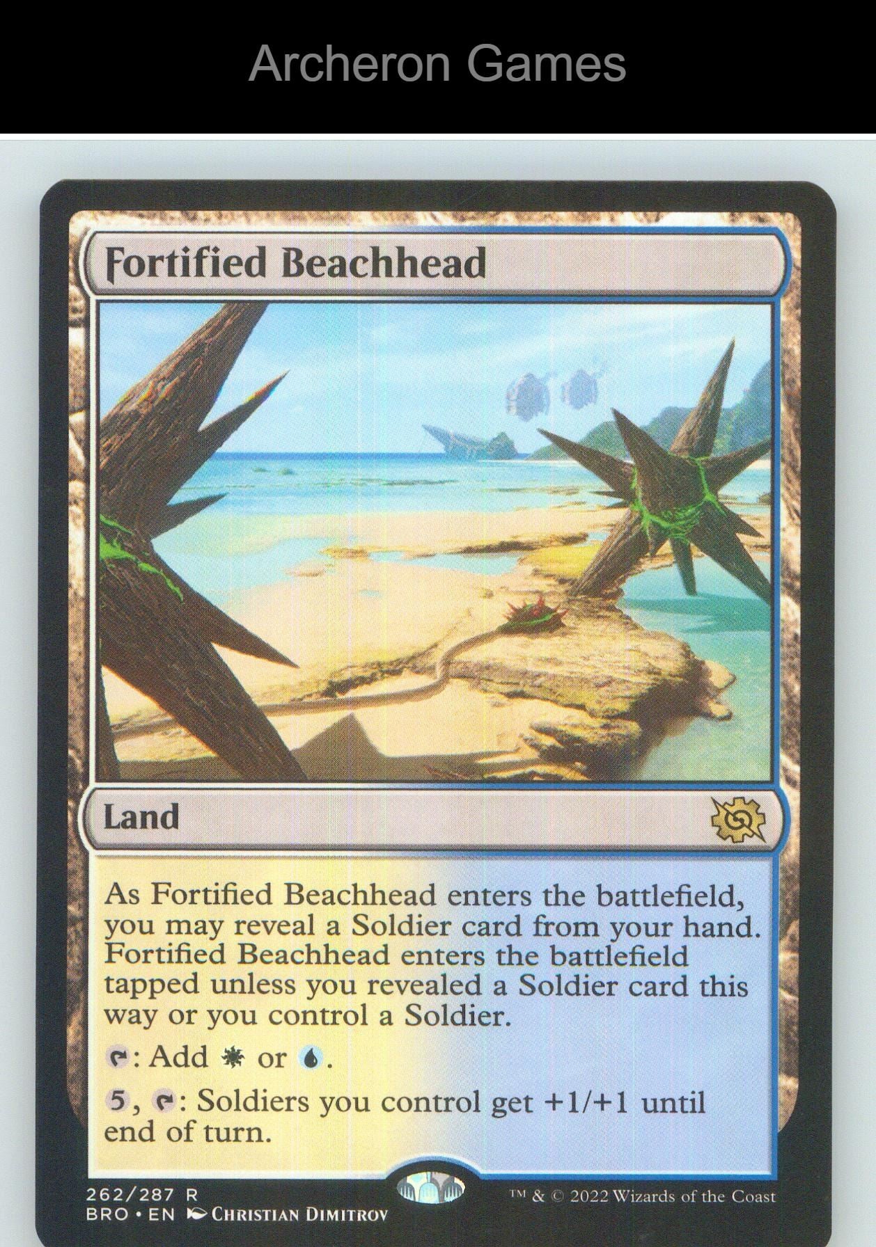 Fortified Beachhead BRO 262 R MTG Card NM/EX+