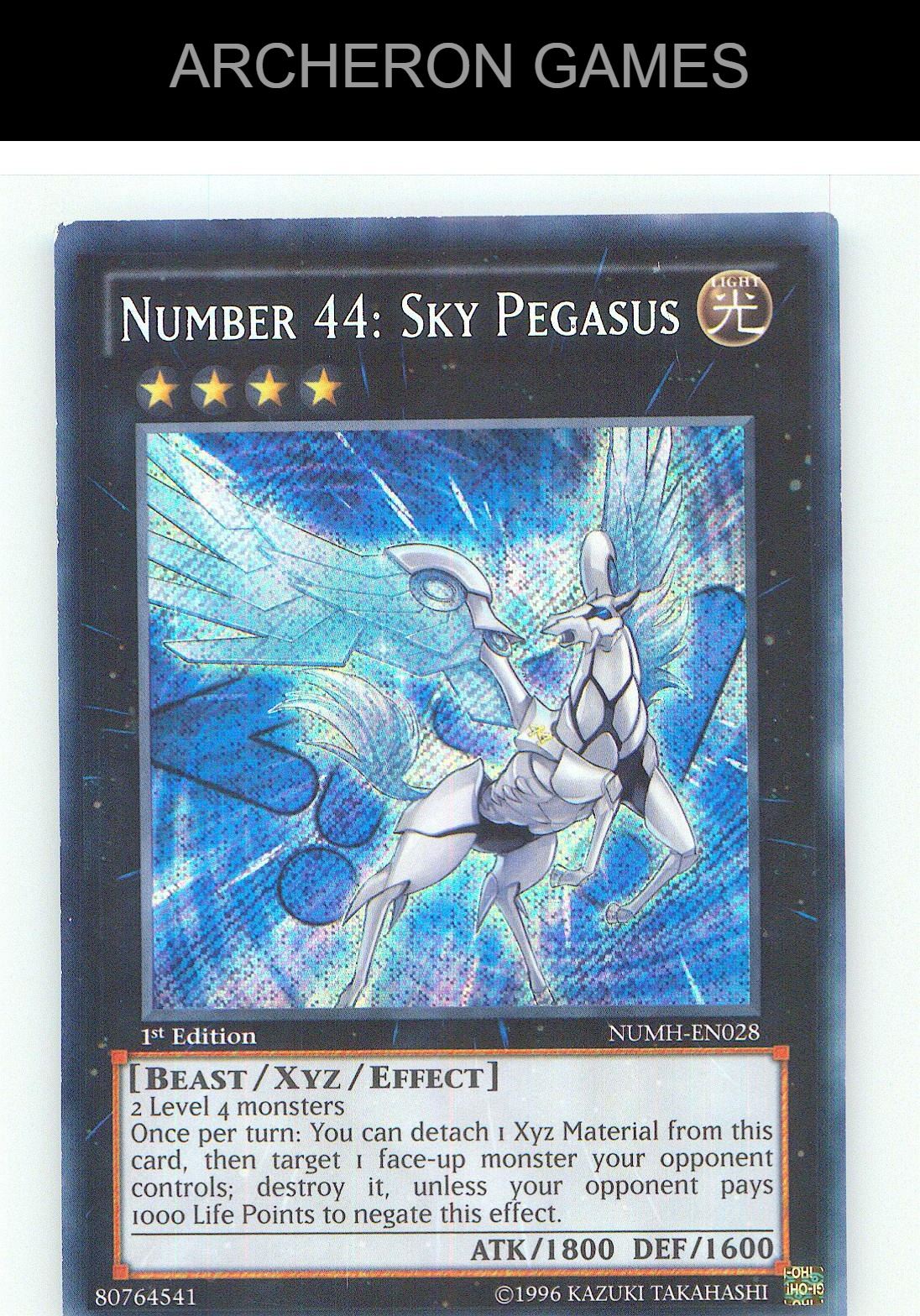 Number 44: Sky Pegasus SEC YUGIOH Card Unlimited