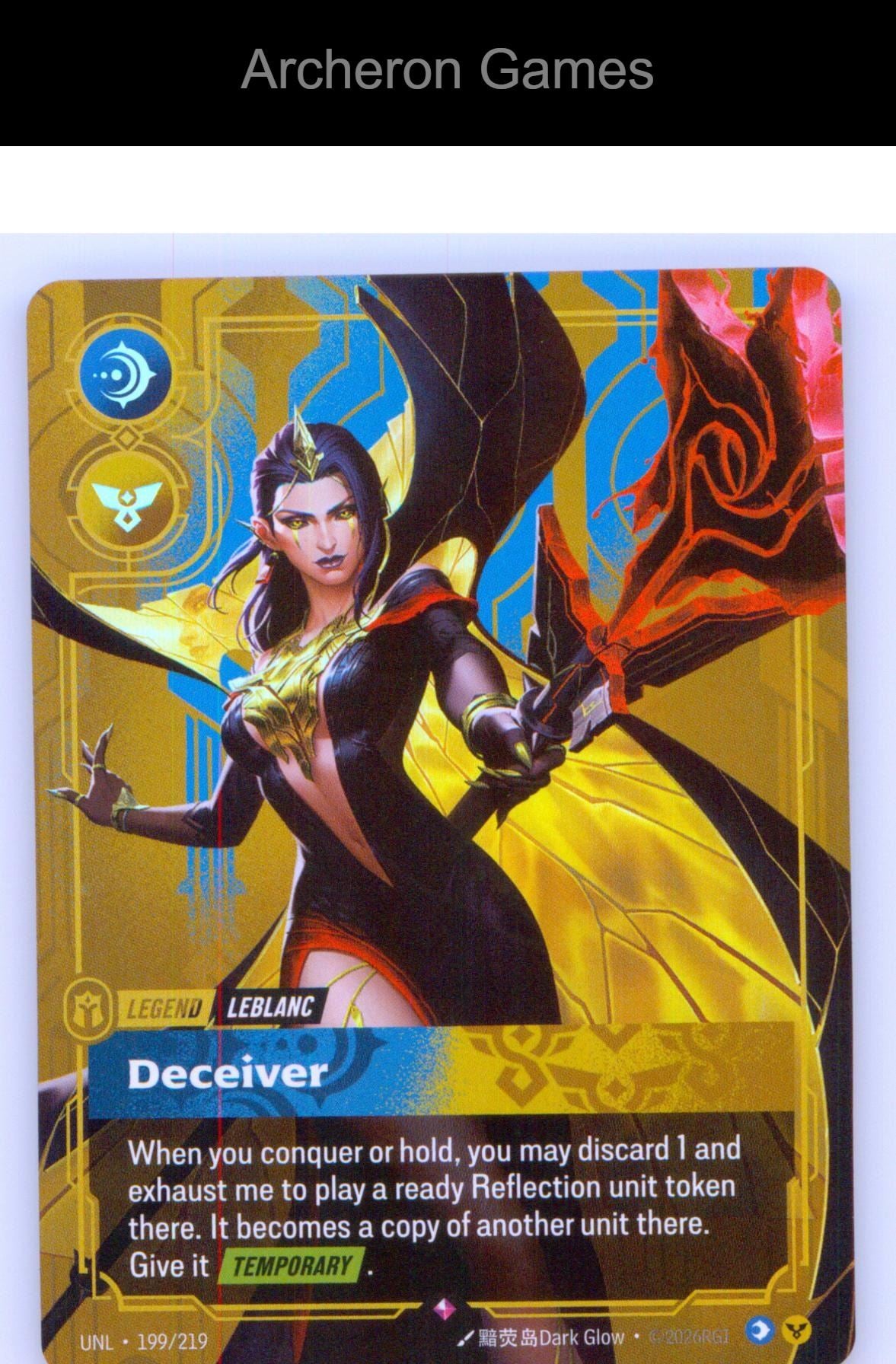 LeBlanc - Deceiver UNL 199/219 R Unleashed Riftbound Card