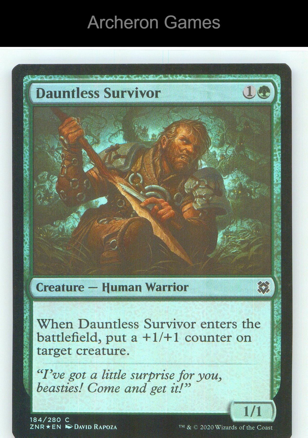 Dauntless Survivor ZNR 184 C MTG Card NM/EX+ Foil