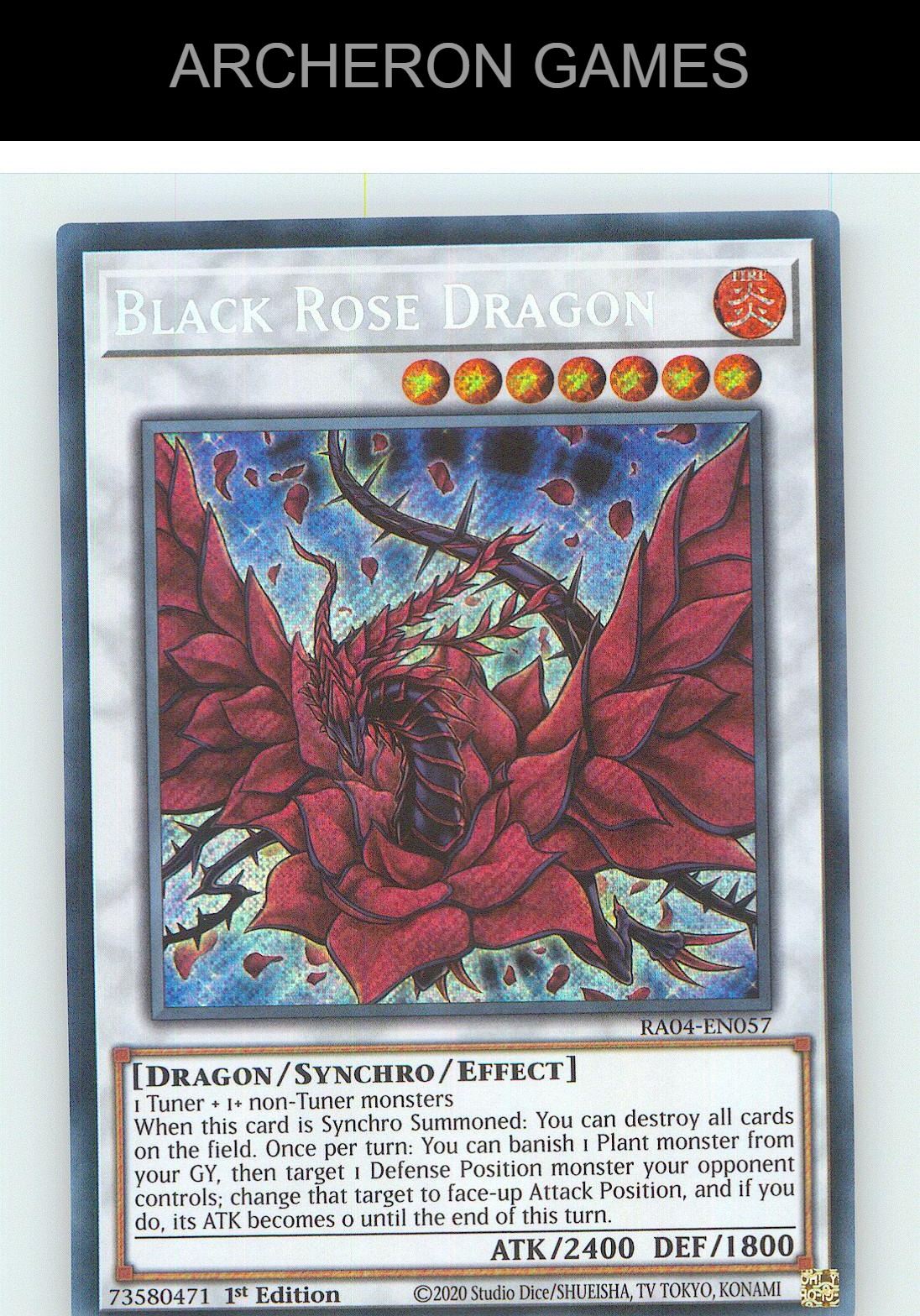 Black Rose Dragon (Secret Rare) SEC YUGIOH Card 1st Edition