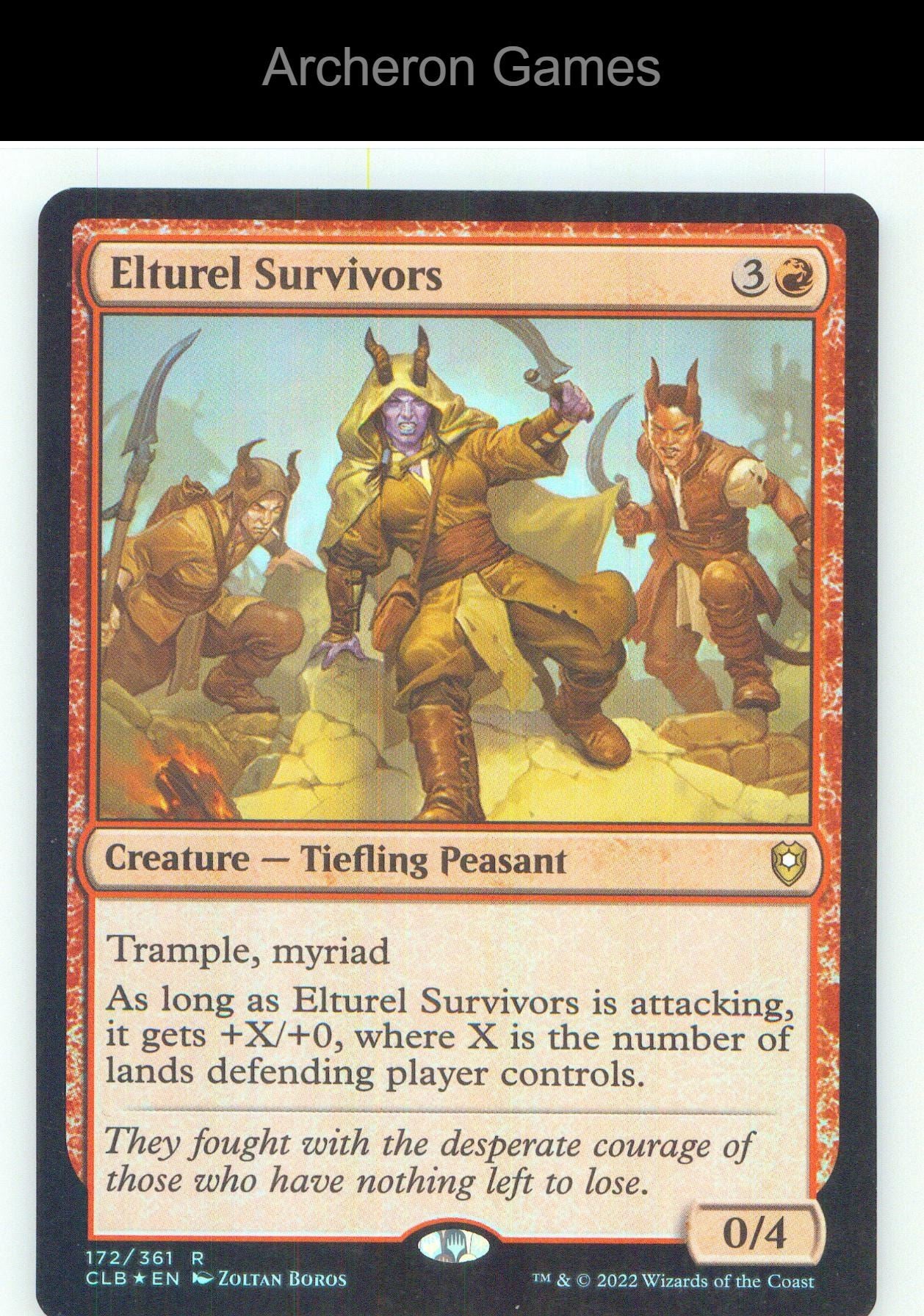 Elturel Survivors CLB 172 R MTG Card NM/EX+ Foil
