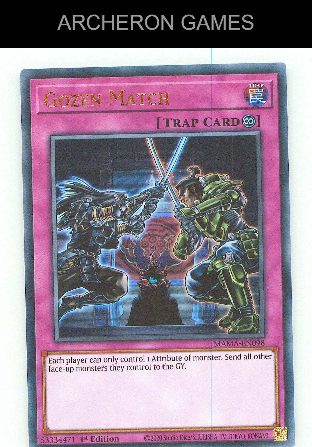 Gozen Match UR YUGIOH Card 1st Edition