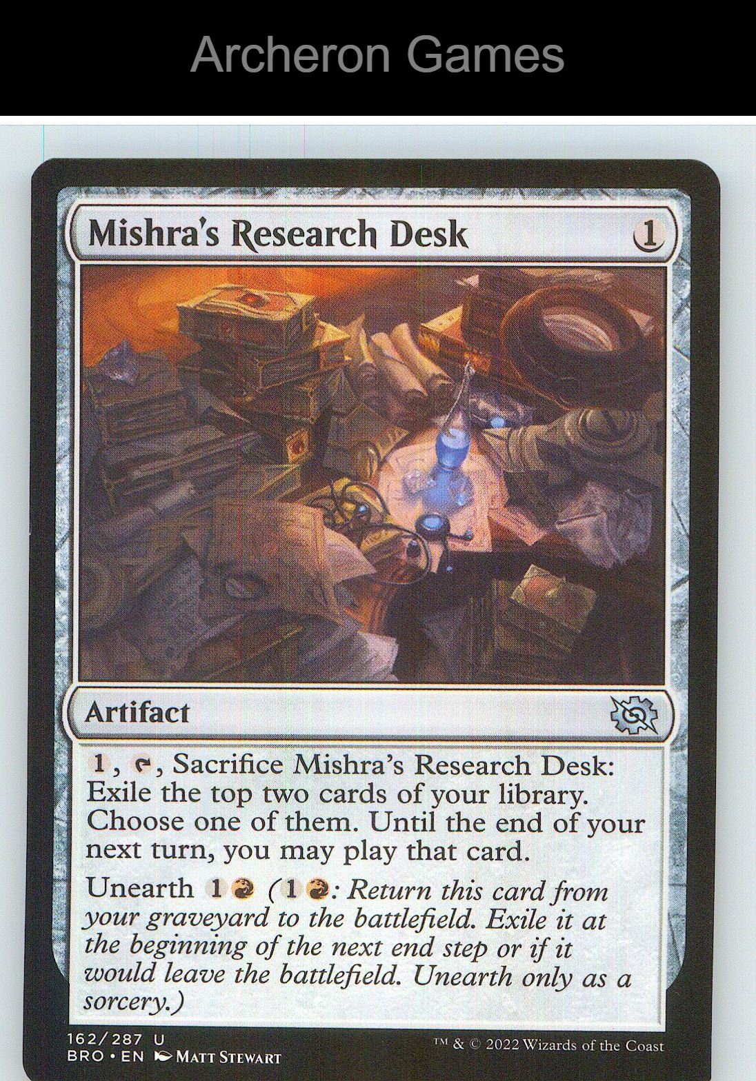 Mishra's Research Desk BRO 162 UC MTG Card NM/EX+