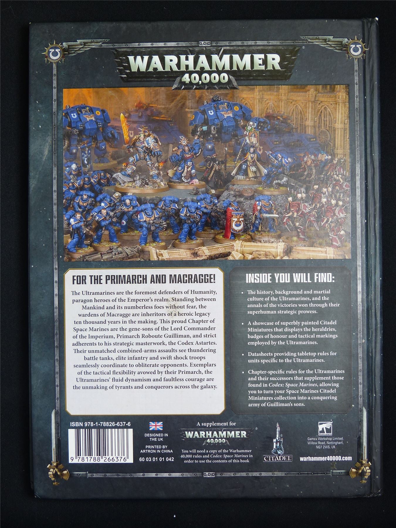 Codex Supplement: Ultramarines Codex - Warhammer 40K Hardback #1Z4
