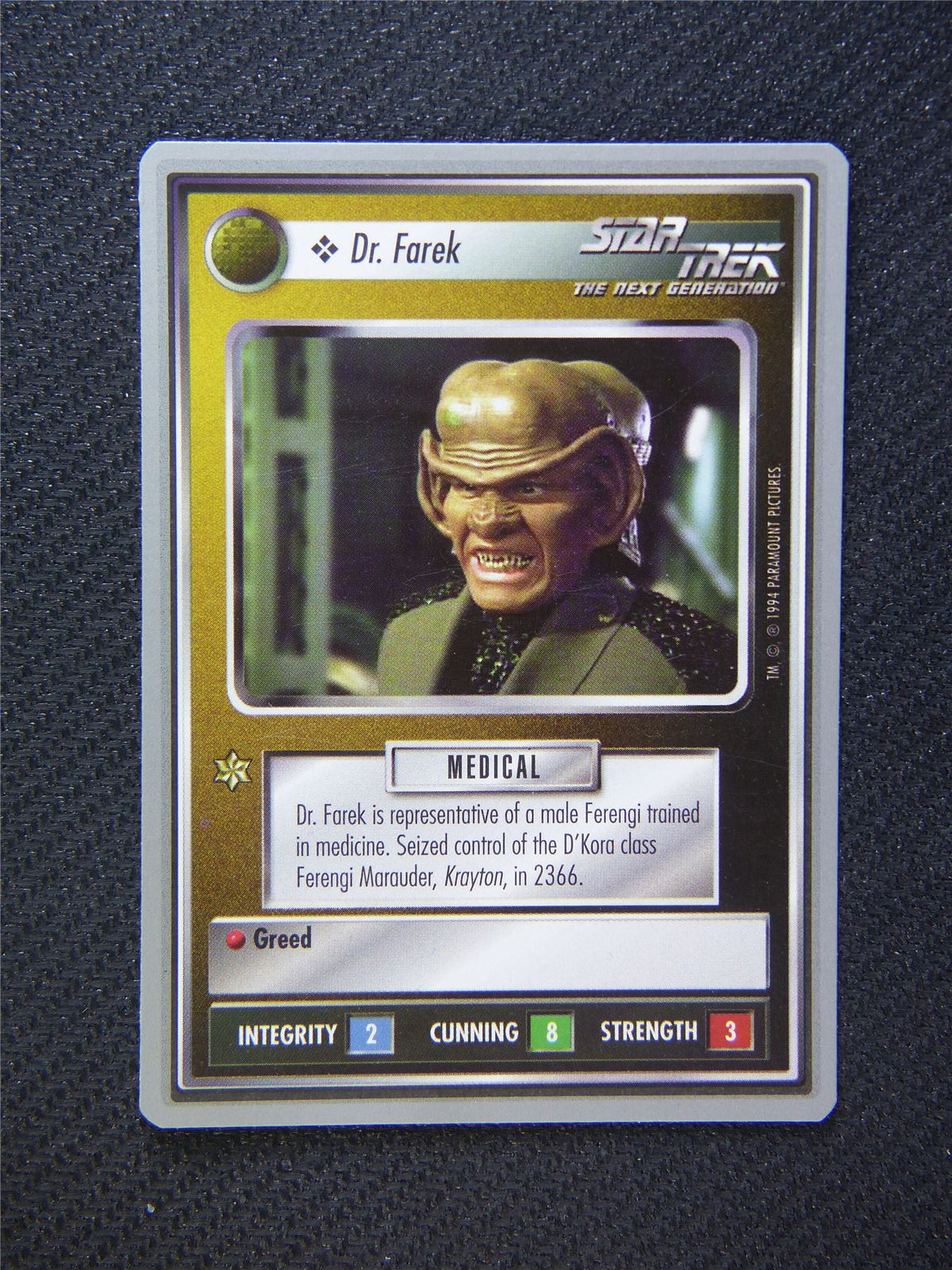 Dr. Farek - Star Trek Silver Border Card Decipher #2CD