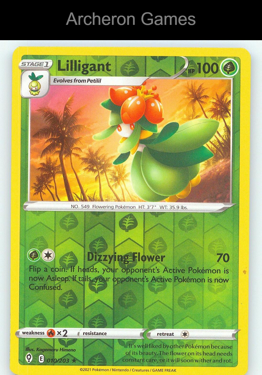 Pokemon Card Lilligant EVS 010/203 R Evolving Skies Reverse Holo