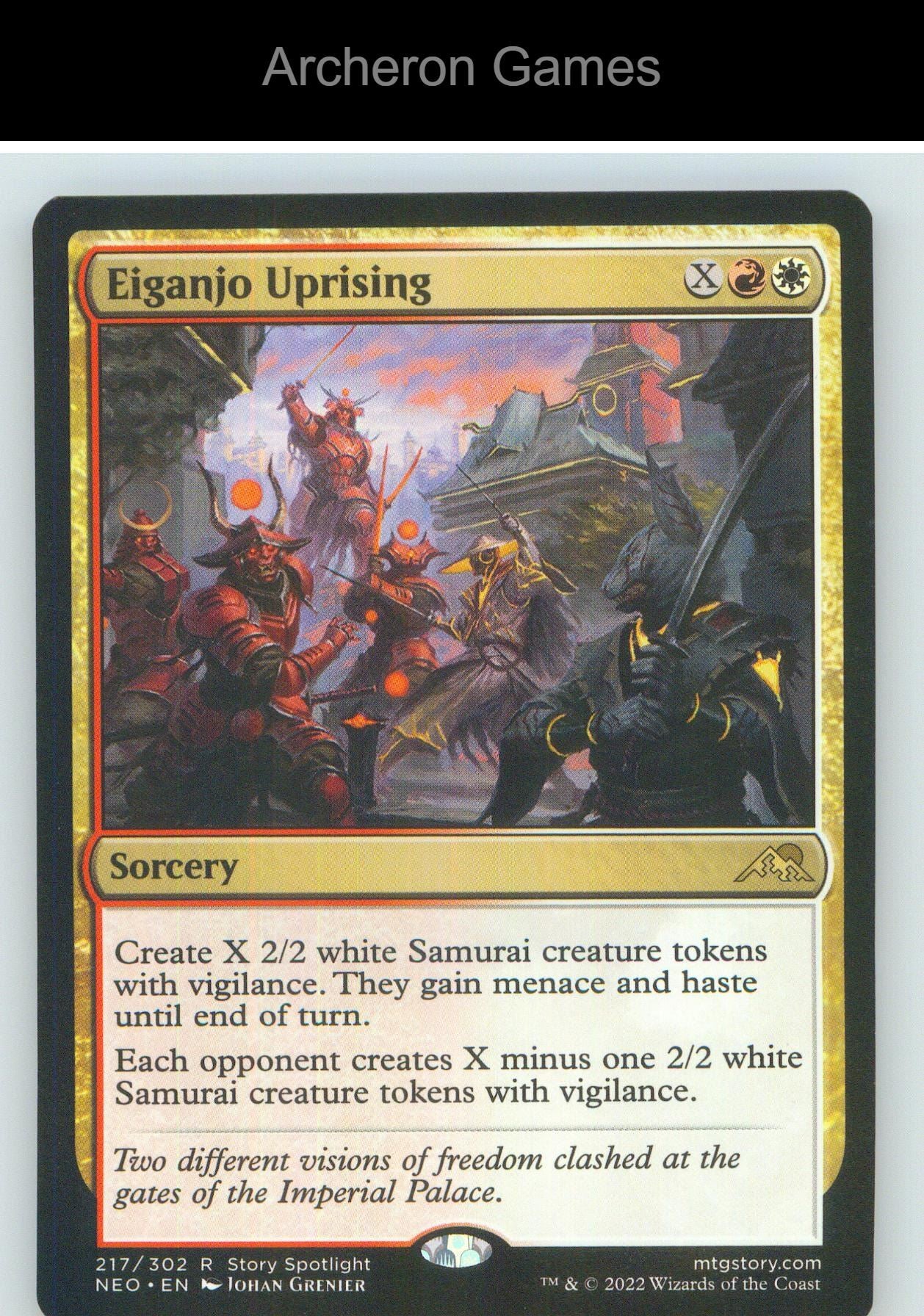 Eiganjo Uprising NEO 217 R MTG Card NM/EX+