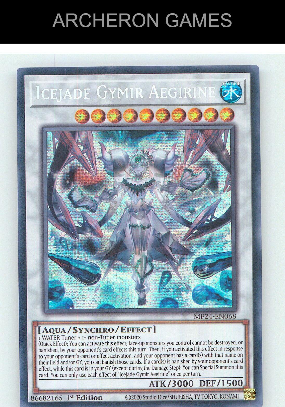 Icejade Gymir Aegirine Prismatic Secret Rare YUGIOH Card 1st Edition
