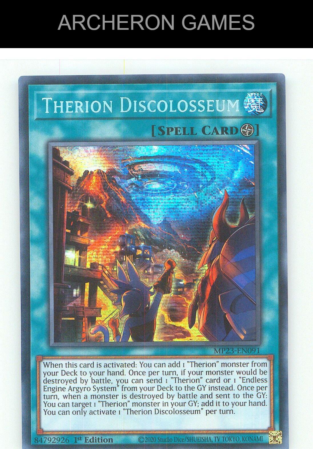 Therion Discolosseum Prismatic Secret Rare YUGIOH Card 1st Edition