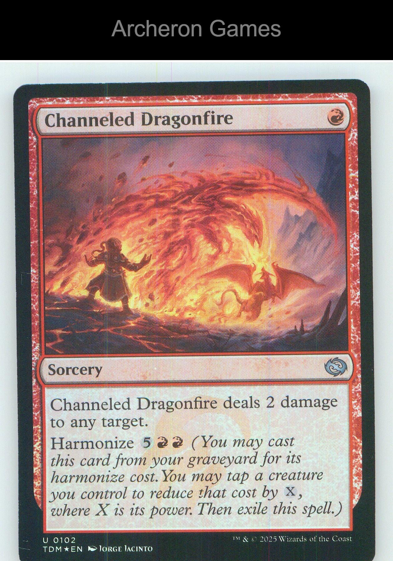 Channeled Dragonfire TDM 102 UC MTG Card NM/EX+ Foil