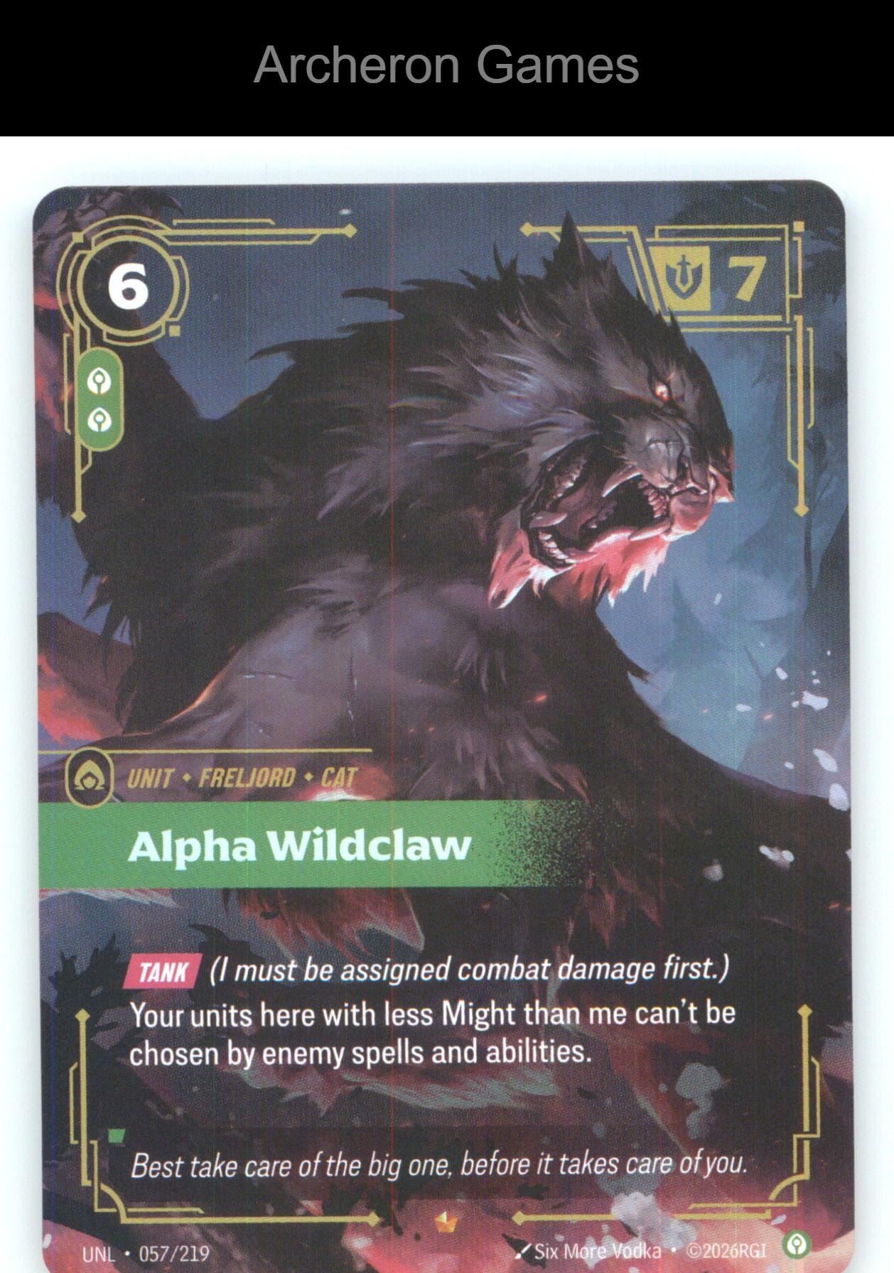 Alpha Wildclaw UNL 057/219 Epic Unleashed Riftbound Card Foil