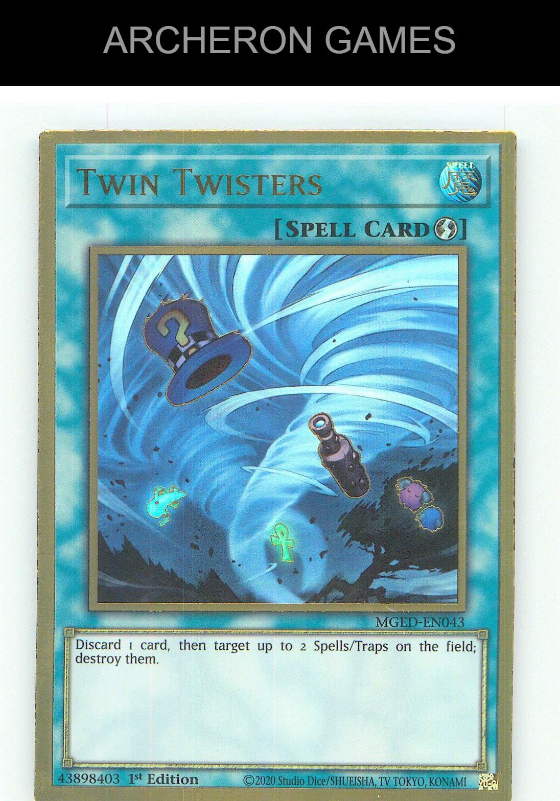 Twin Twisters Premium Gold Rare YUGIOH Card 1st Edition