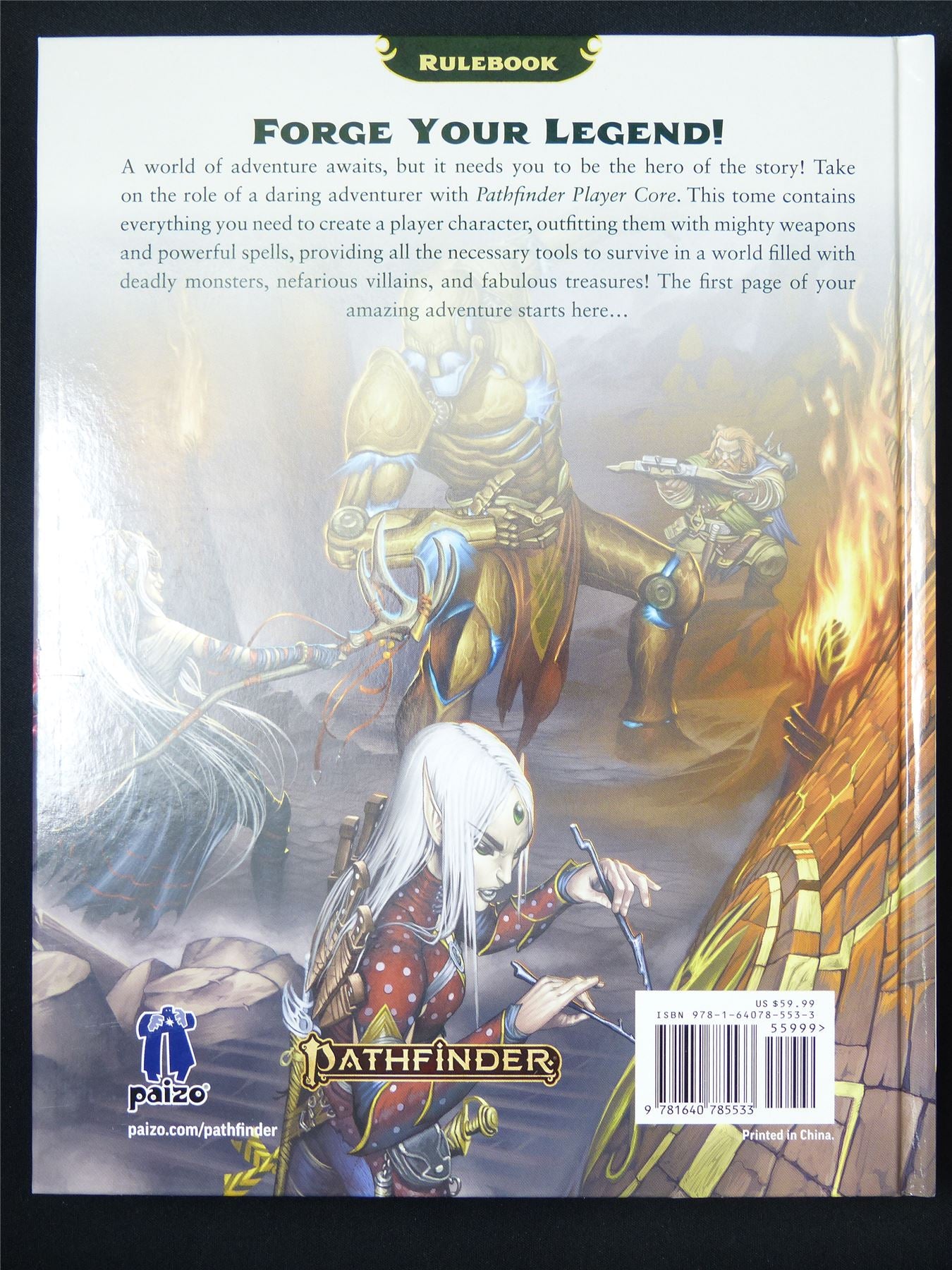 Pathfinder Player Core Book Second Edition - Roleplay Book Hardback #17N