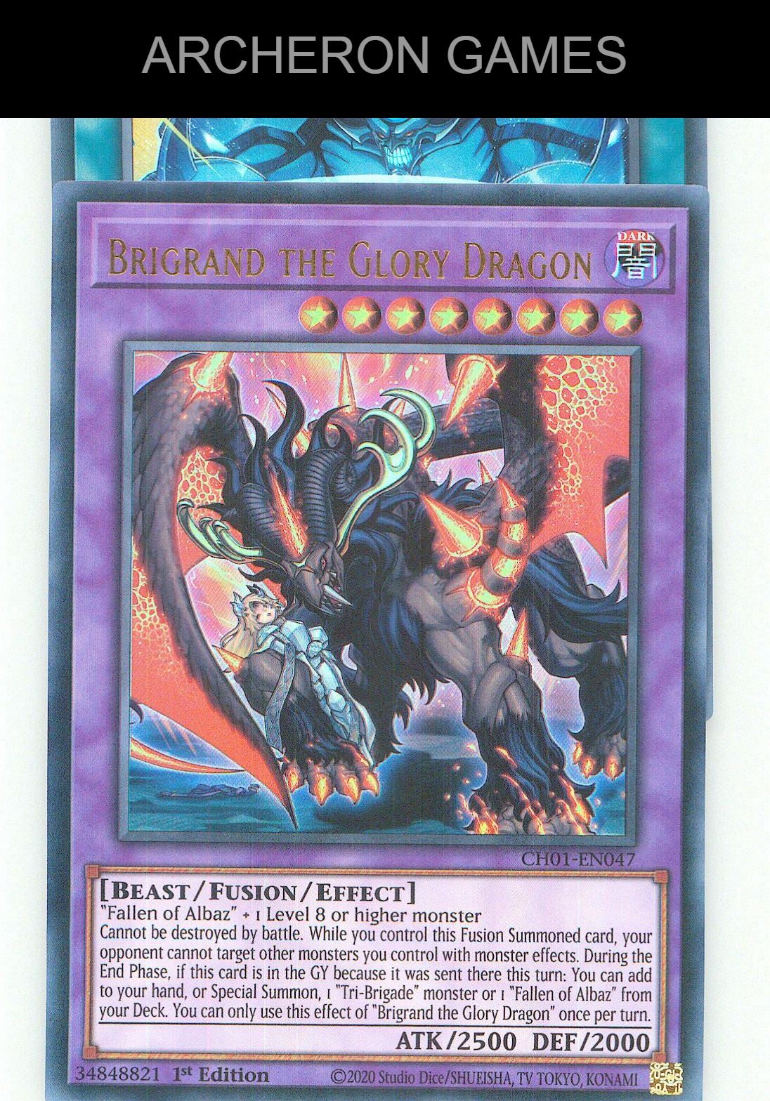 Brigrand the Glory Dragon Ultra Rare YUGIOH Card 1st Edition