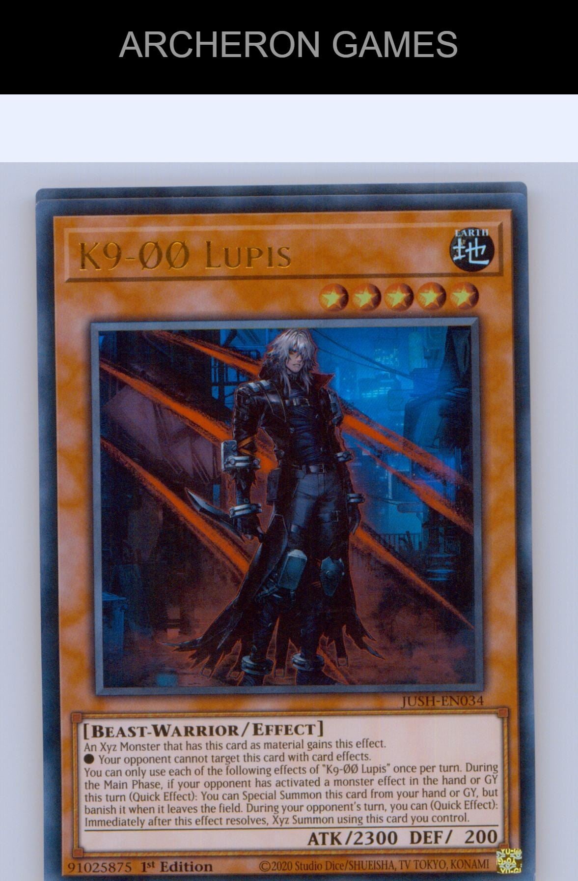 K9-00 Lupis Ultra Rare YUGIOH Card 1st Edition