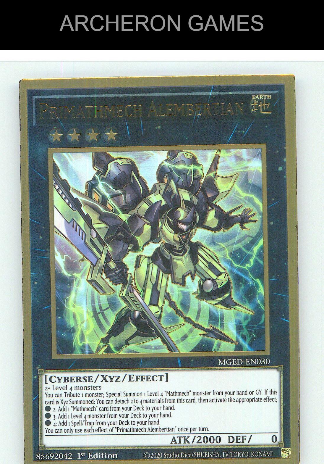 Primathmech Alembertian Premium Gold Rare YUGIOH Card 1st Edition