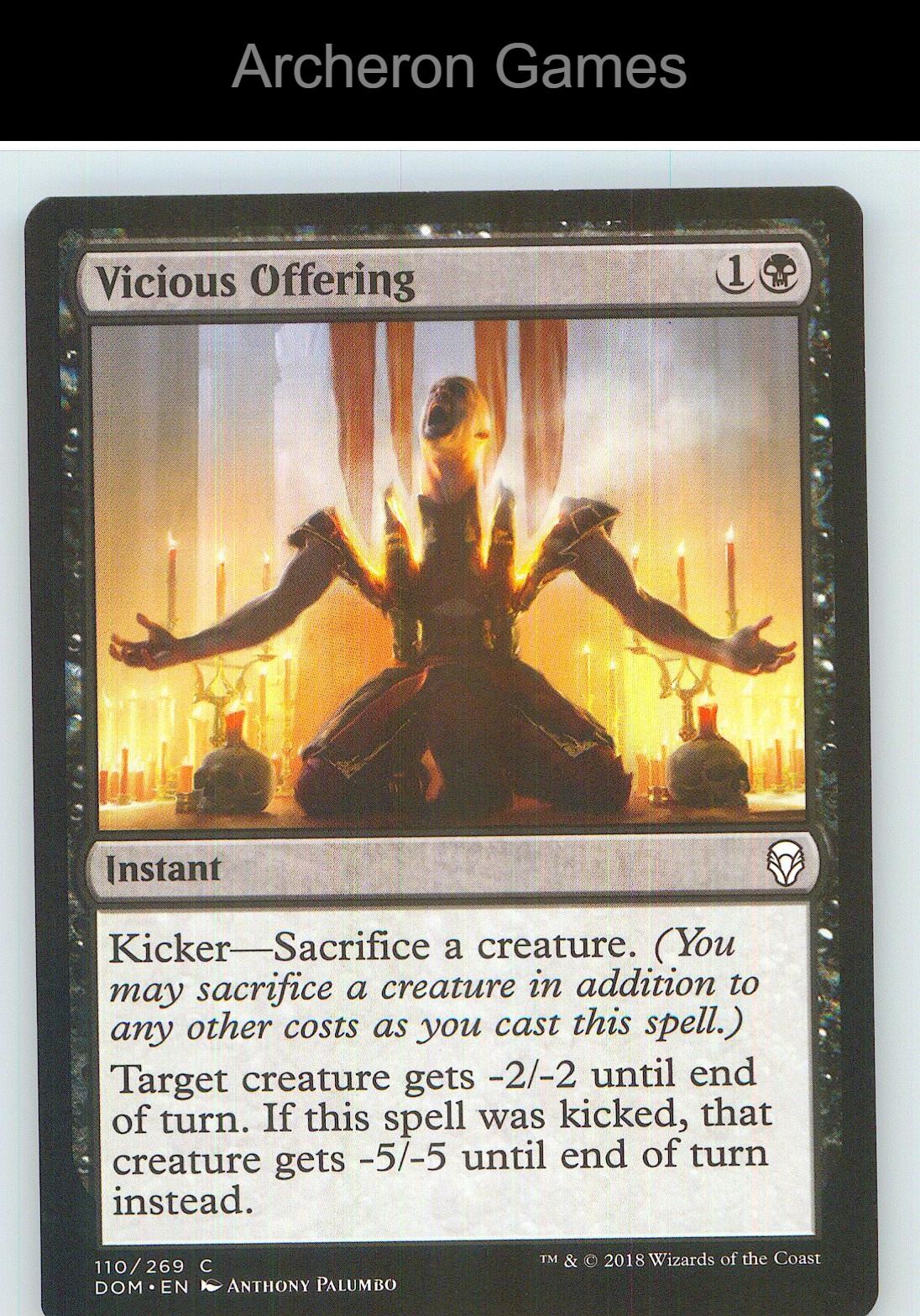 Vicious Offering DOM 110 C MTG Card NM/EX+