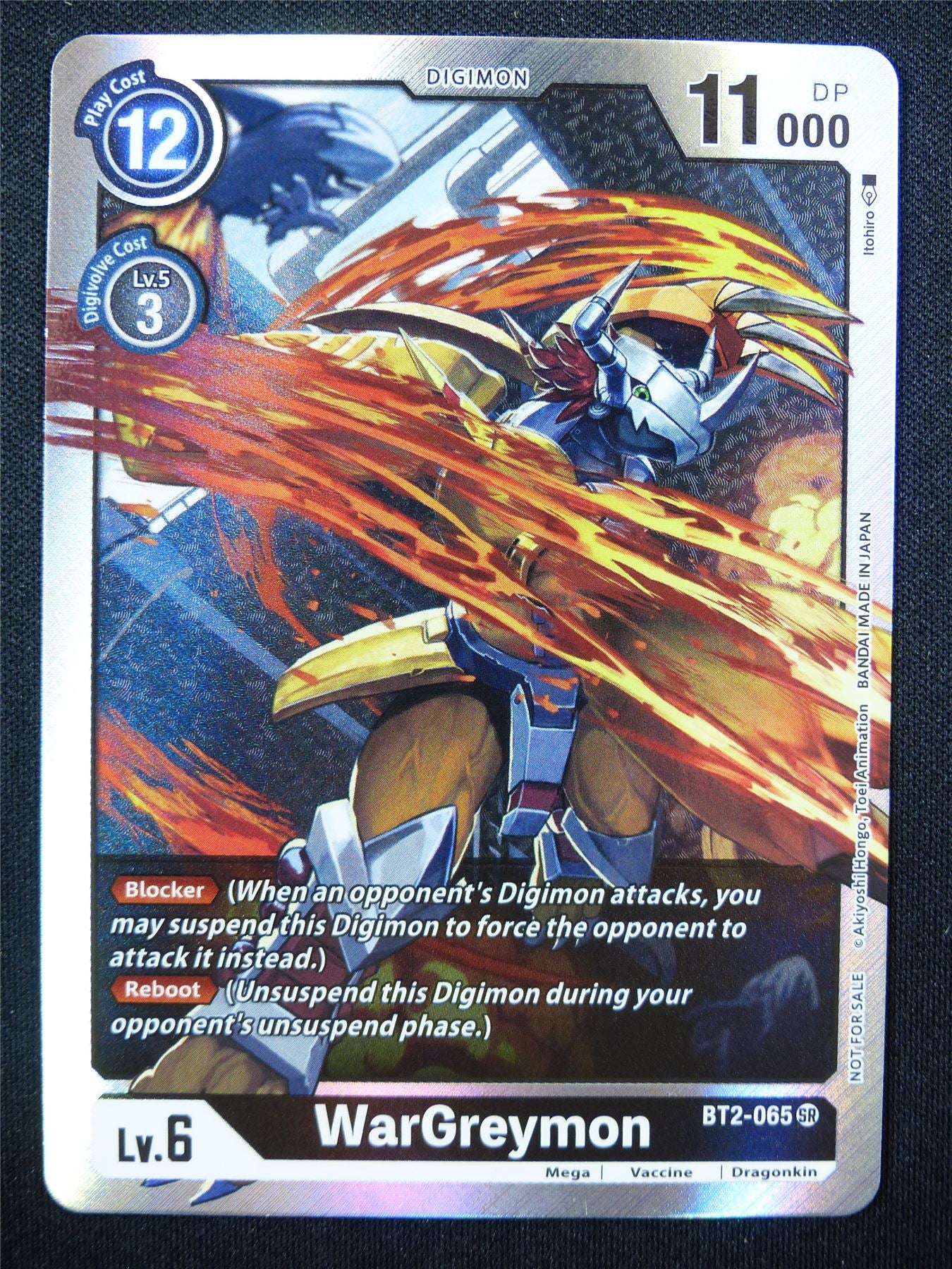 WarGreymon BT2-065 SR alt art - Digimon Cards #9D WarGreymon BT2-065 SR alt art - Digimon Cards #9D