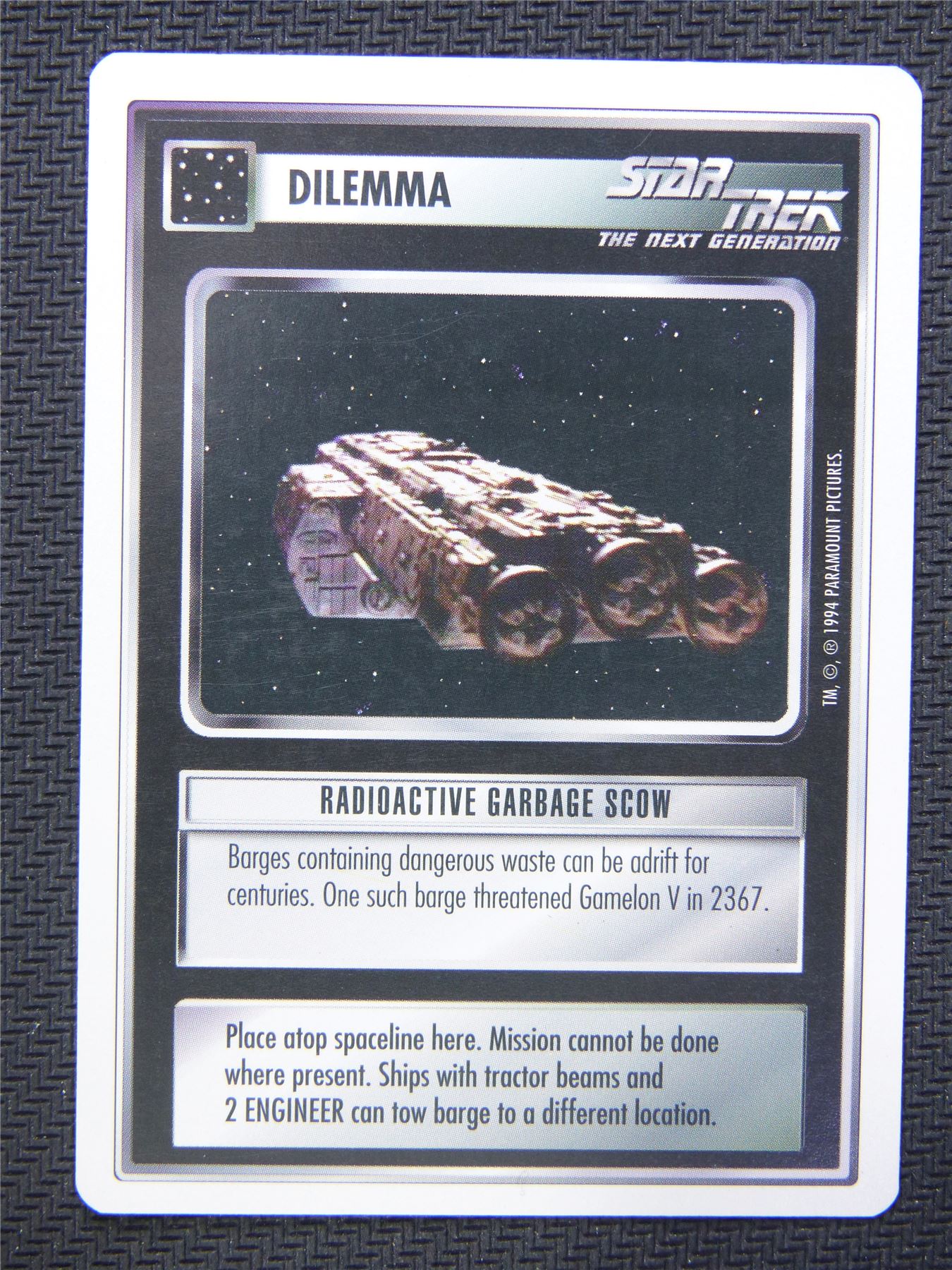 Dilemma Radioactive Garbage Scow - Star Trek CCG Next Gen #4Y7