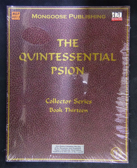 The Quintessential Psion - Collector Series Book Thirteen - D20 System - Roleplay - RPG #15Q