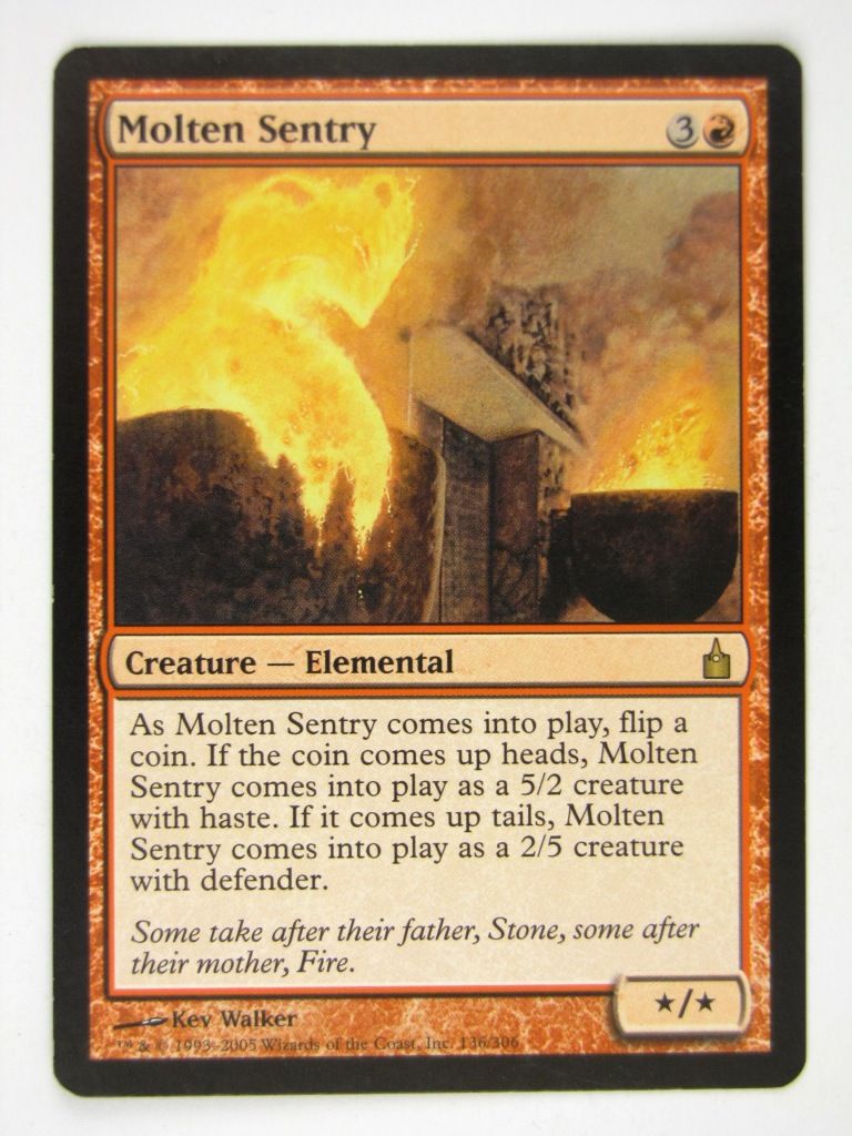 Mtg - MOLTEN SENTRY - Played Rare