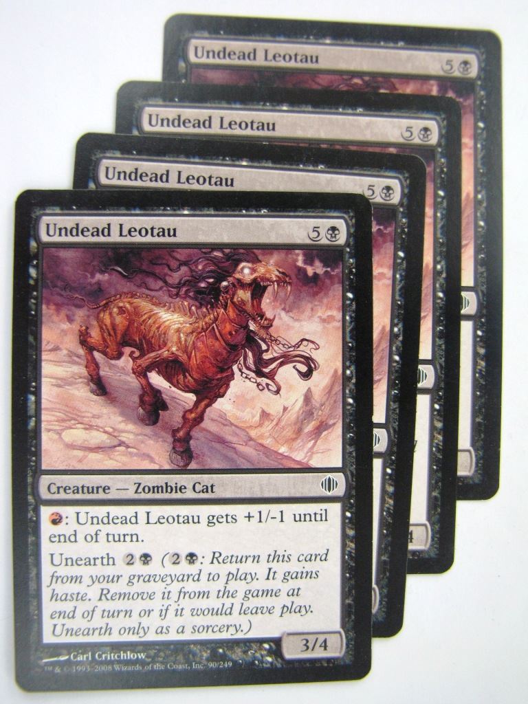 MTG Magic Played Cards: UNDEAD LEOTAU x4 # 8A37