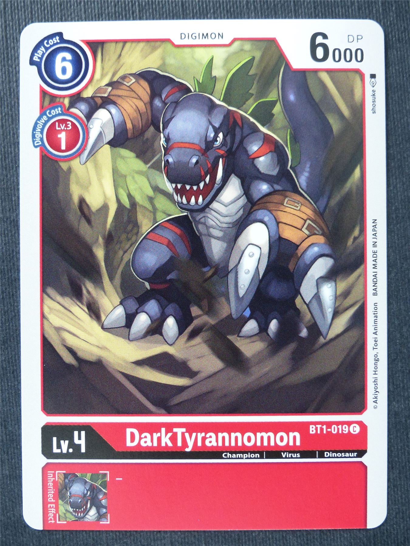 Darktyrannomon BT1-019 C - Digimon Cards #TJ Archeron Darktyrannomon BT1-019 C - Digimon Cards #TJ Archeron
