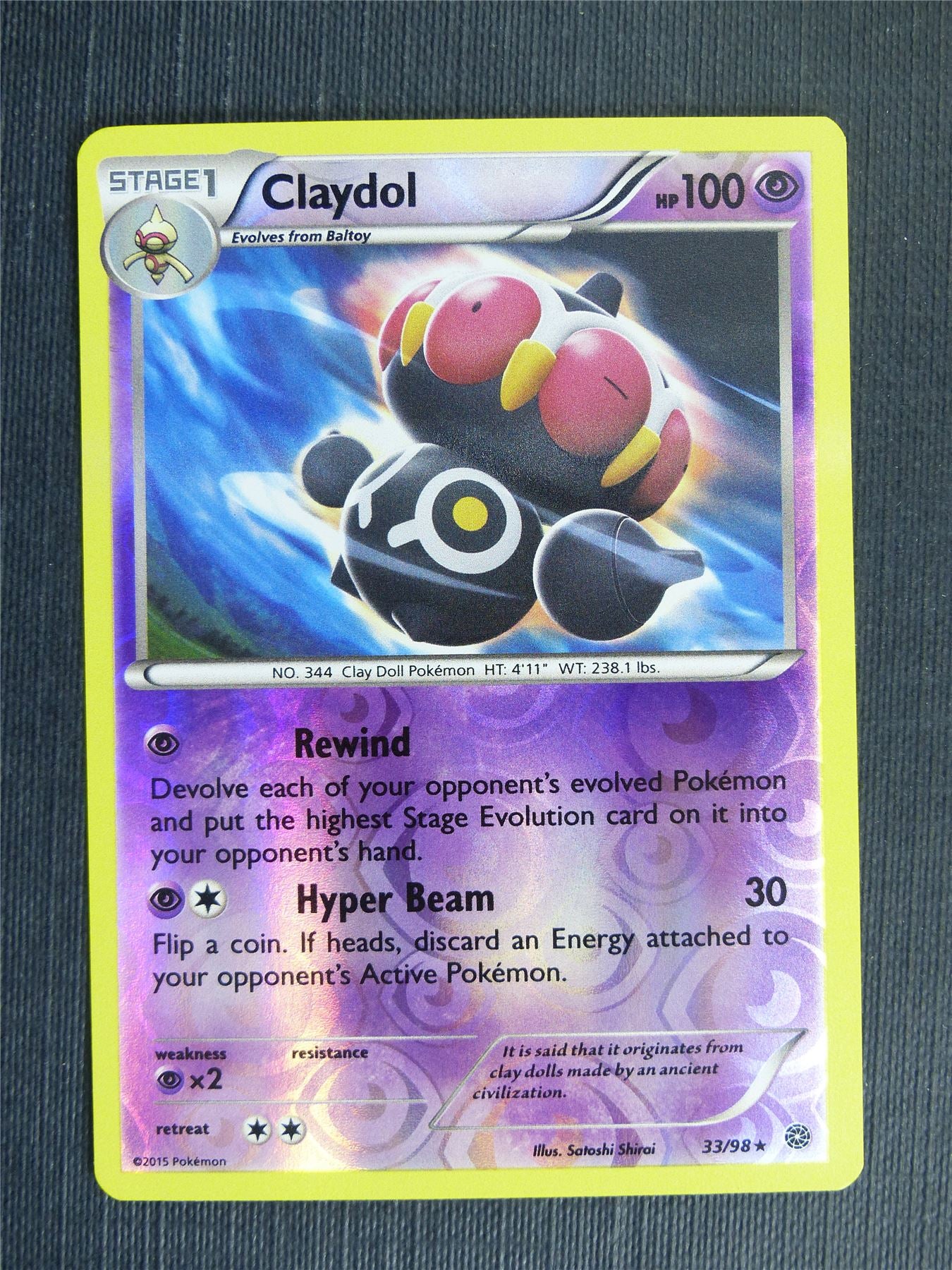 Claydol 33/98 Reverse Holo - Pokemon Cards #1RH Archeron Claydol 33/98 Reverse Holo - Pokemon Cards #1RH Archeron