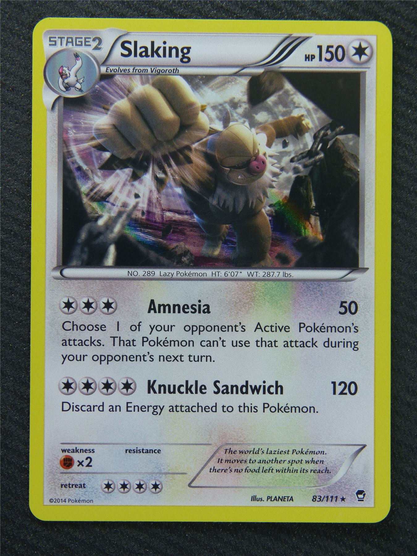Slaking 83/111 Holo Rare - Pokemon Card #8HQ Archeron Slaking 83/111 Holo Rare - Pokemon Card #8HQ Archeron