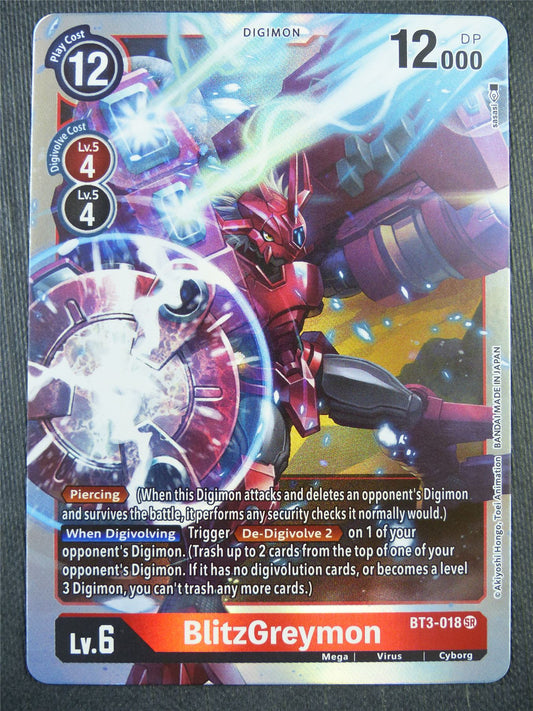 BlitzGreymon BT3-018 SR - Digimon Card #9GU