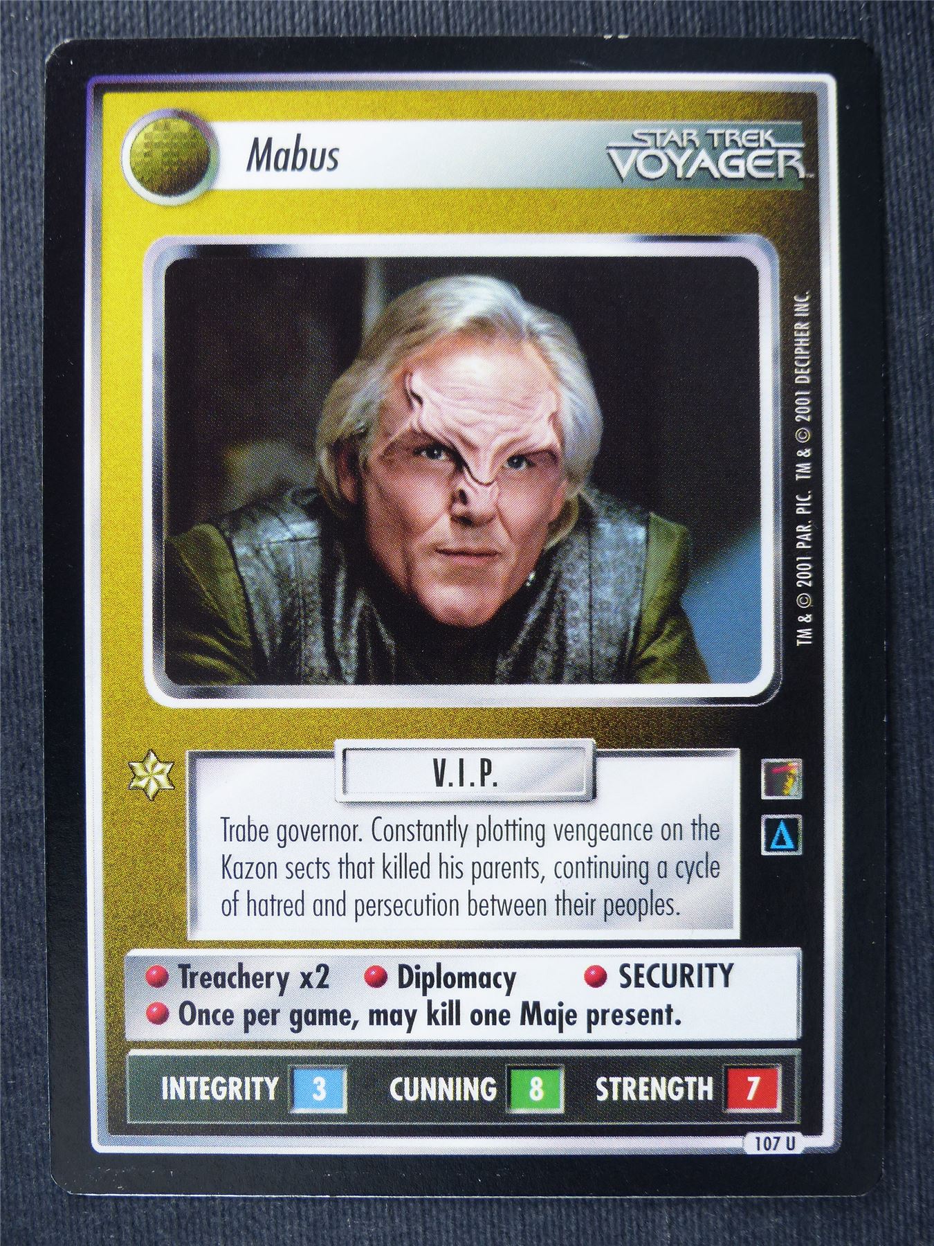 Mabus - Voyager - Star Trek Cards #15E
