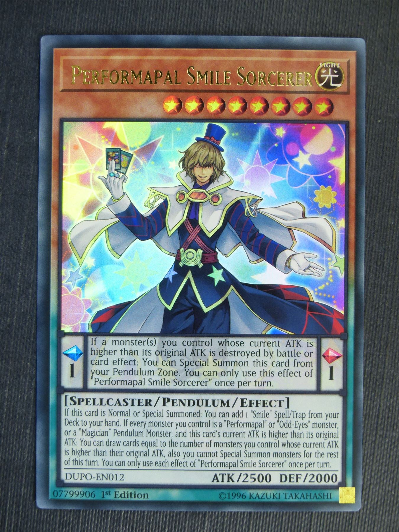 Performapal Smile Sorcerer DUPO Ultra Rare - 1st ed - Yugioh Cards #2A Archeron Performapal Smile Sorcerer DUPO Ultra Rare - 1st ed - Yugioh Cards #2A Archeron