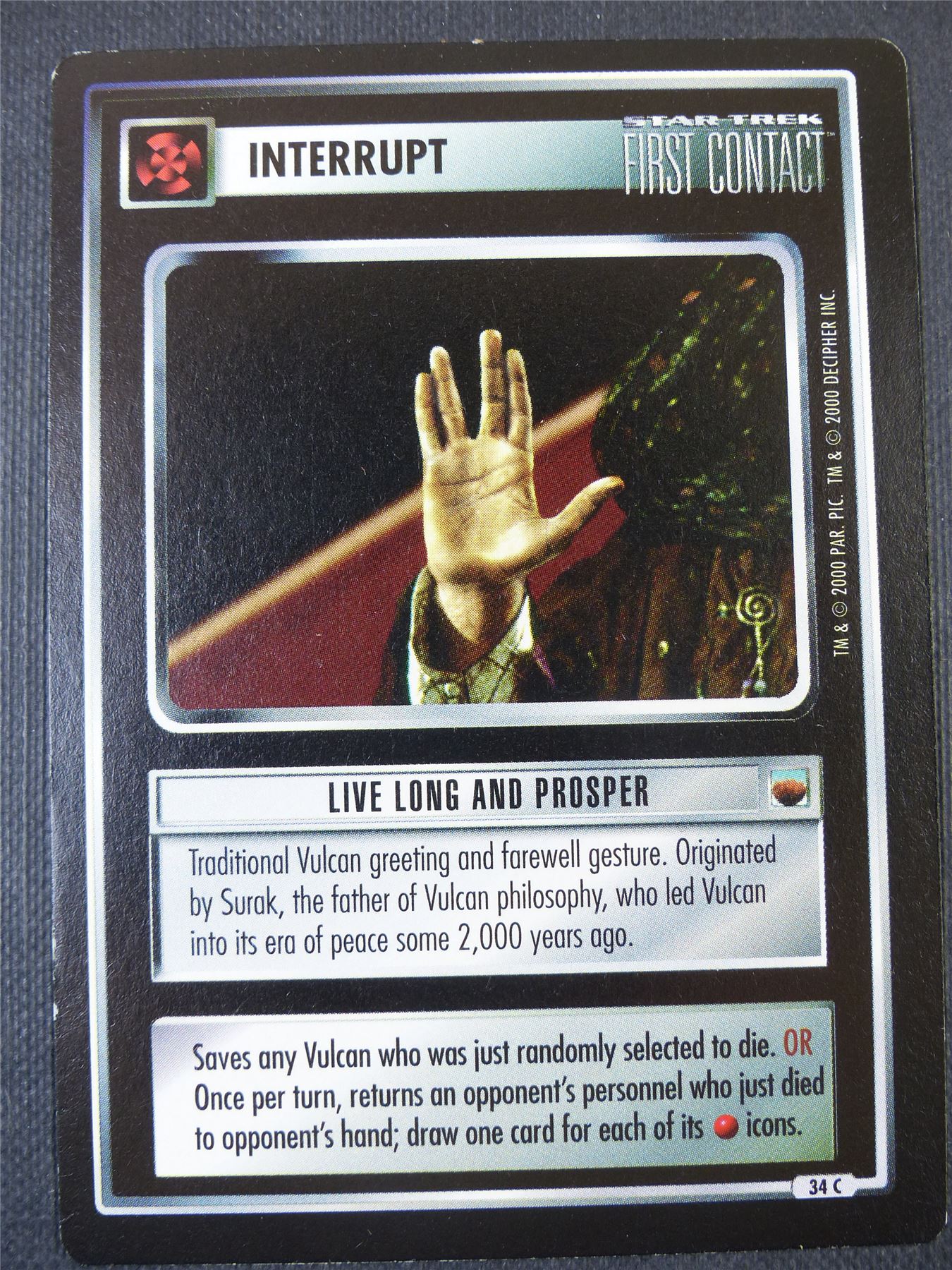 Live Long and Prosper - First Contact - Star Trek Card #67L
