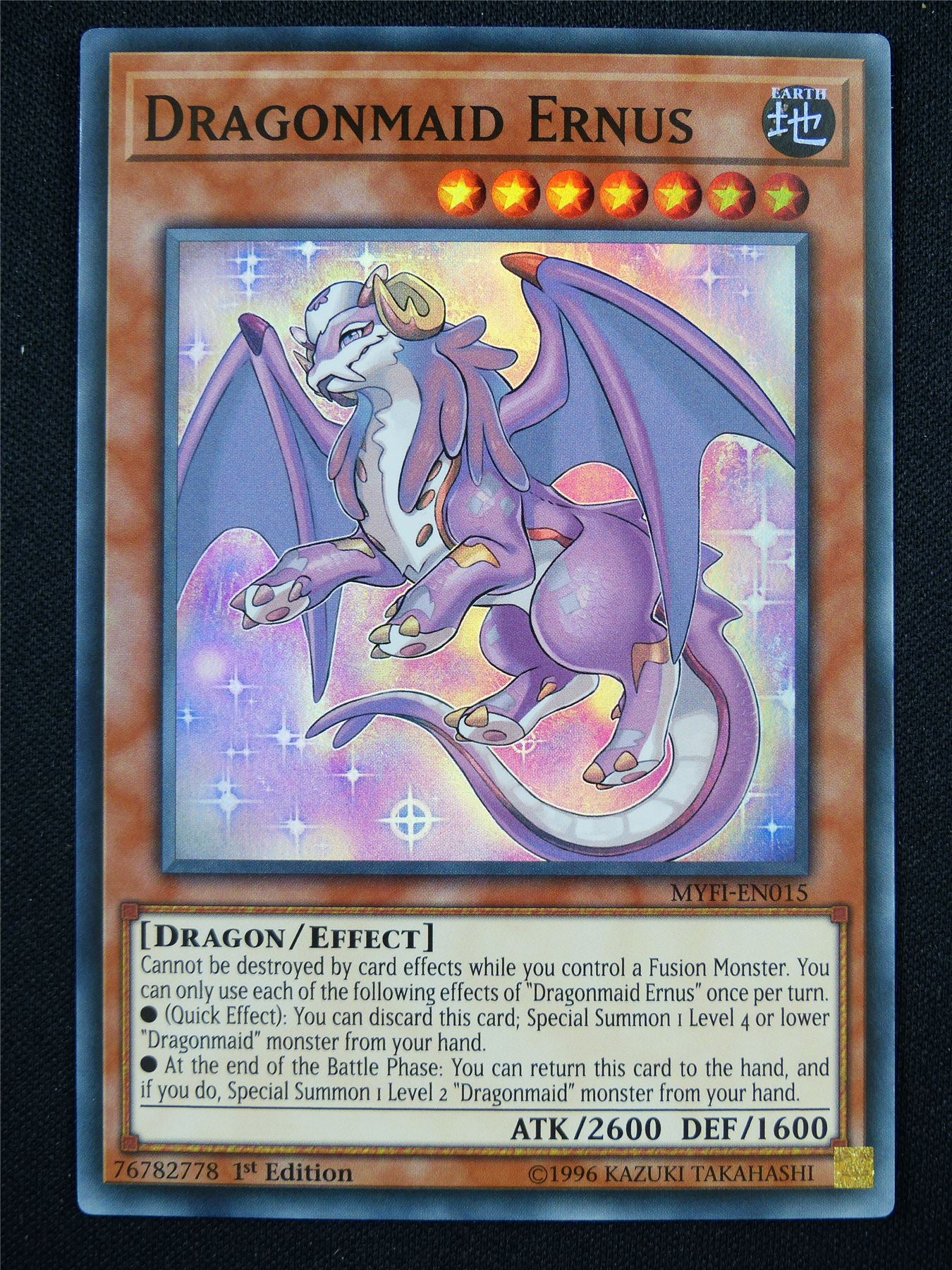 Dragonmaid Ernus MYFI Super Rare - 1st ed Yugioh Card #16P