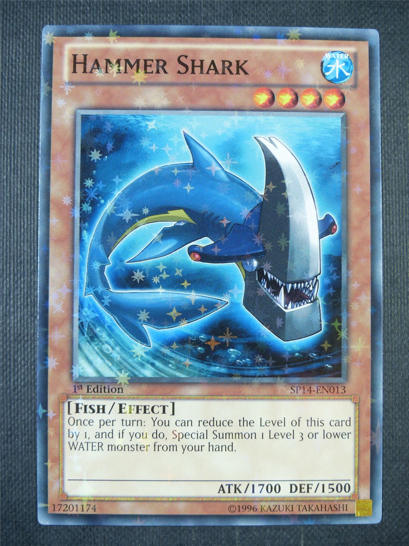 Hammer Shark SP14 Starfoil Rare - 1st ed Yugioh Card #8EZ Hammer Shark SP14 Starfoil Rare - 1st ed Yugioh Card #8EZ